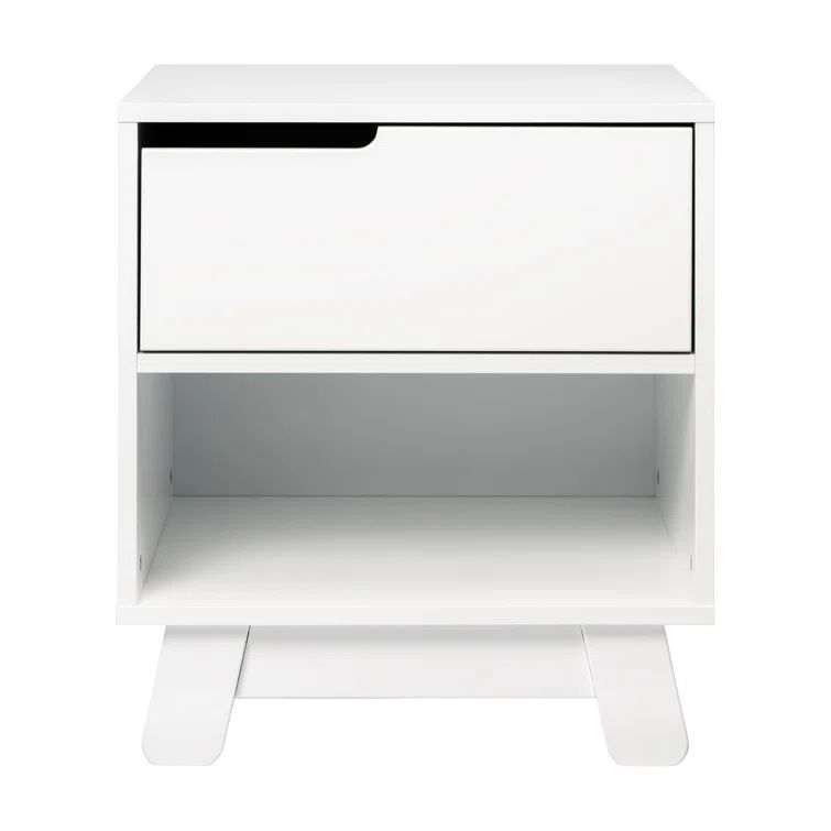 White Eco-Friendly Modern Nightstand with USB Port