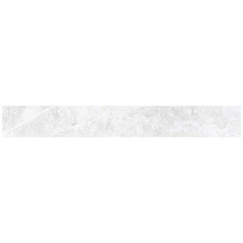 White Matte Porcelain Bullnose Tile Trim, 24'' x 3''