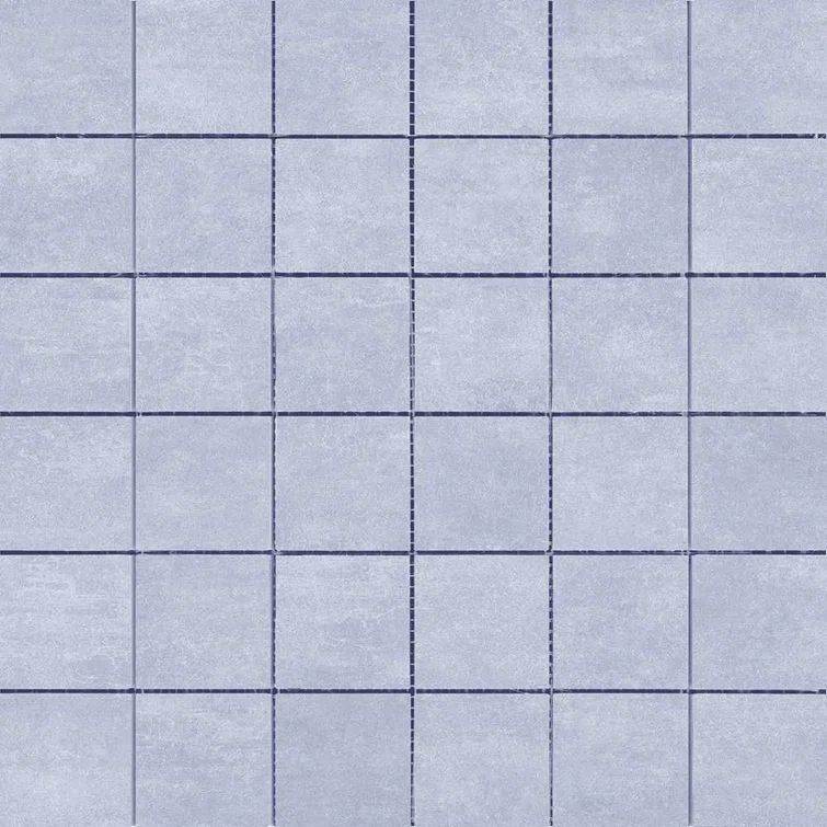 12" x 12" Blue Matte Porcelain Mosaic Tile