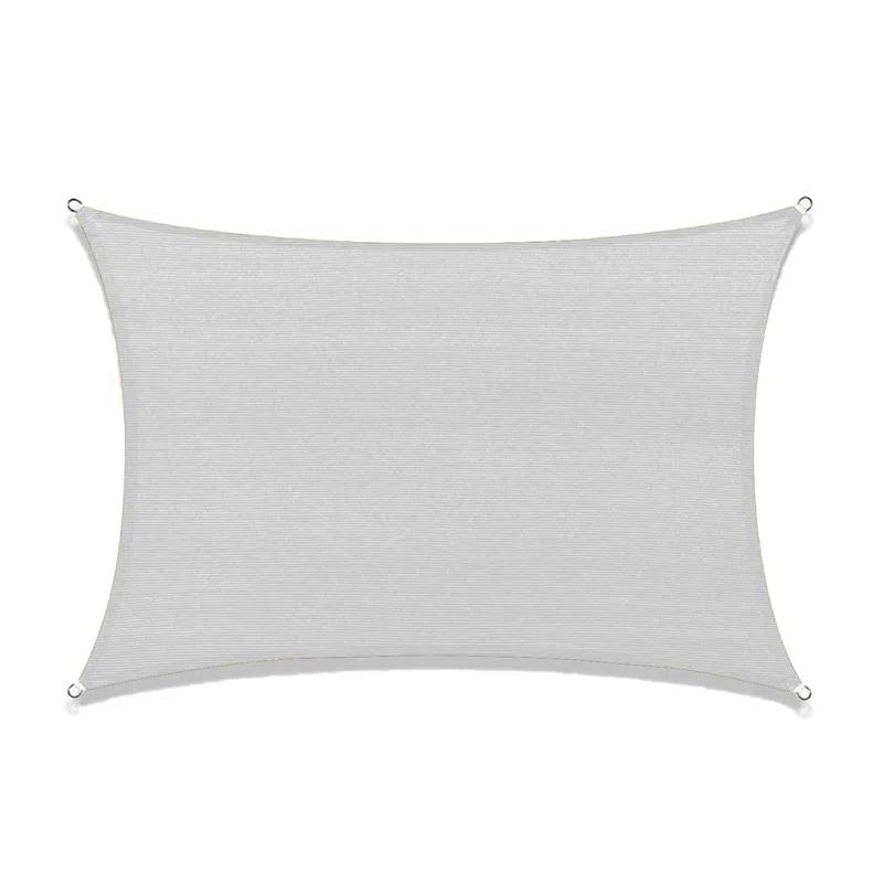 Gray High Density Polyethylene Rectangular Shade Sail for Patio