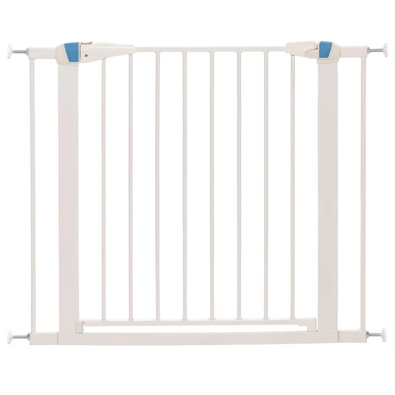 Glow in the Dark White Steel Swinging Pet Gate