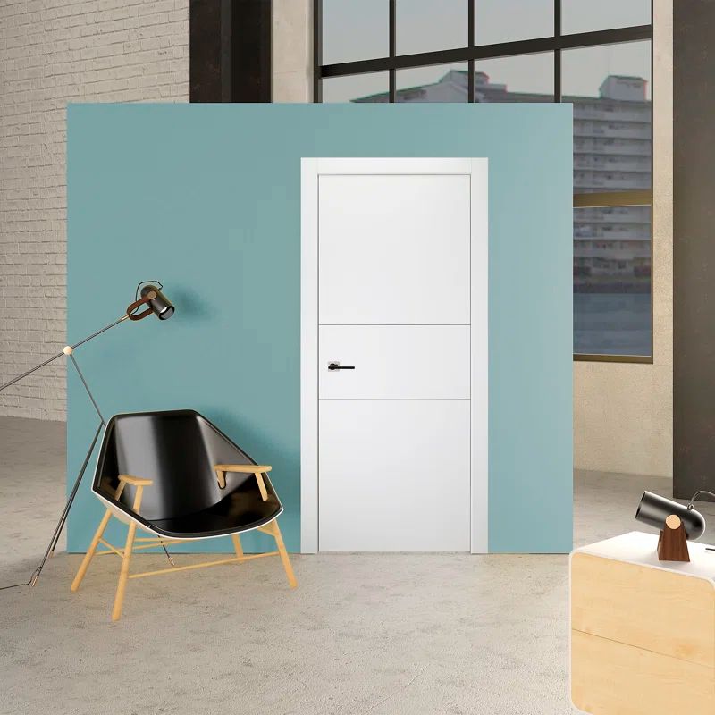 Bianco Noble Solid Core Pine Modern Textured Door