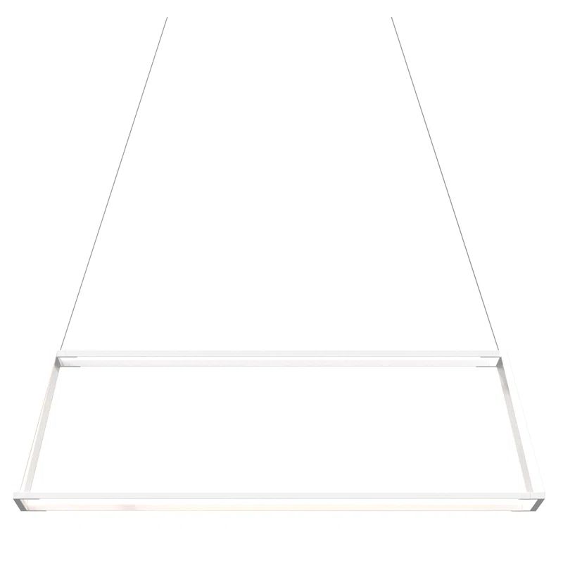 Z-Bar Tiered Matte White Aluminum LED Island Pendant