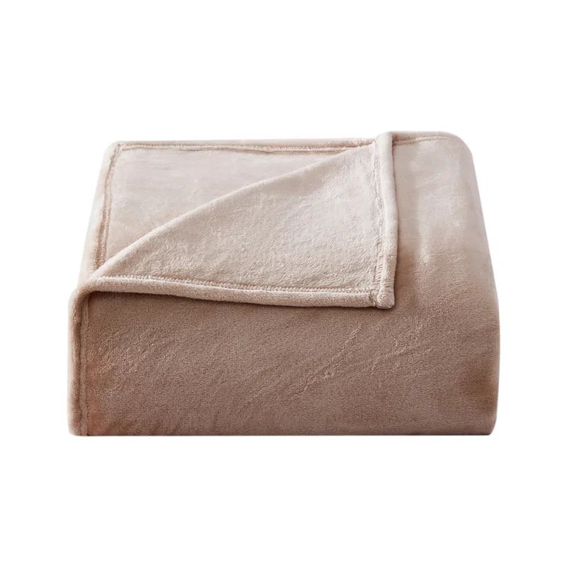 Twin Beige Ultra Soft Plush Fleece Blanket