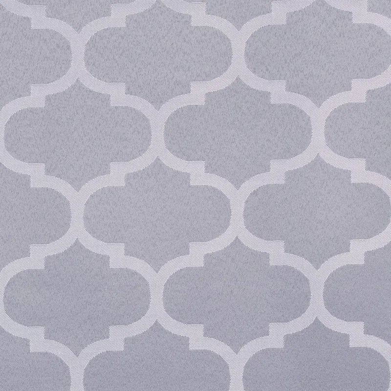 Gray Trellis Pattern Cordless Blackout Roman Shade