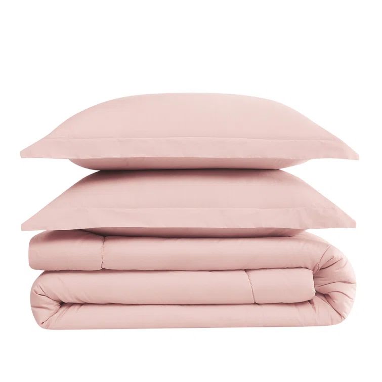 Blush Cotton Twin Down Alternative Comforter Set