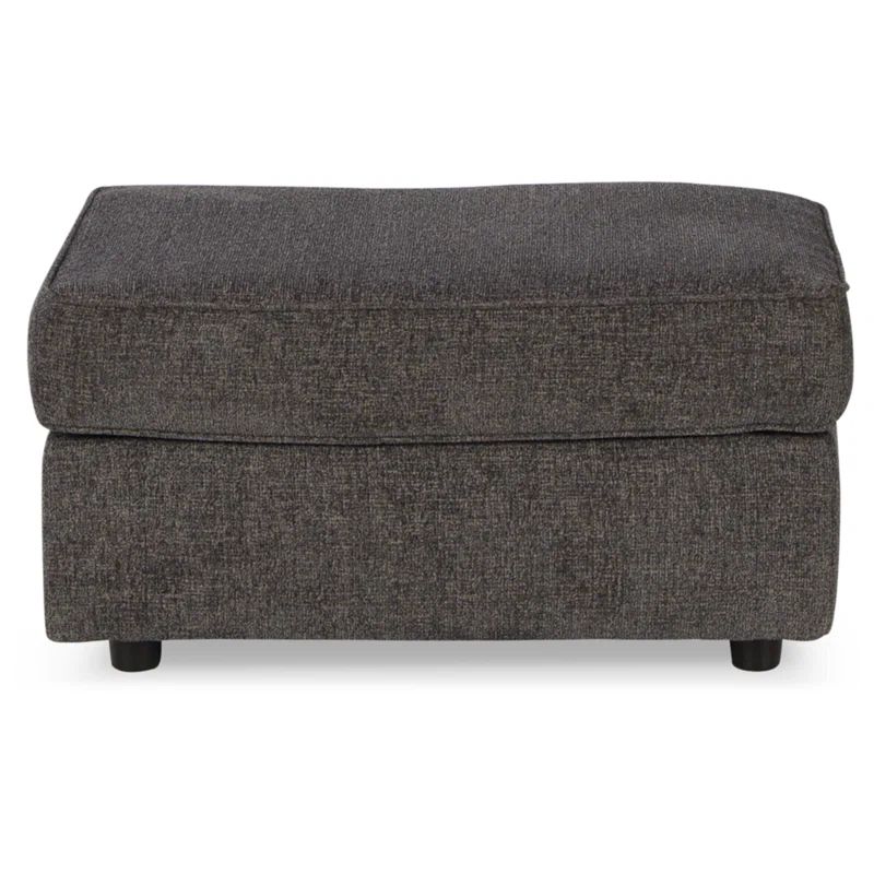 34'' Slate Gray Upholstered Rectangular Ottoman