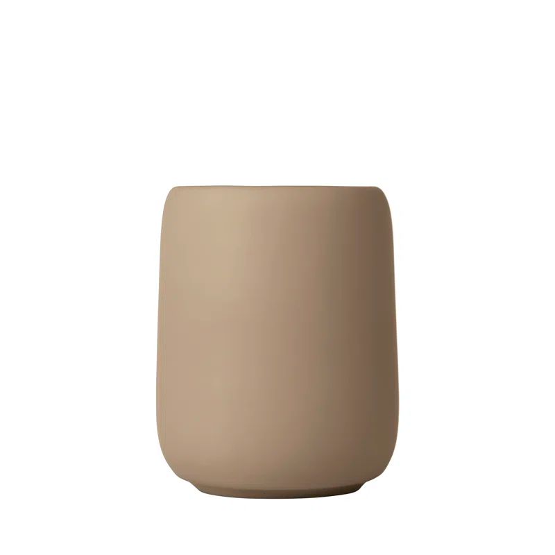 Taupe Ceramic and Silicone Bathroom Tumbler