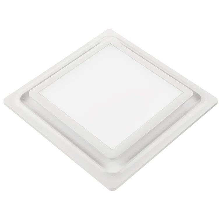 White Energy Star Ceiling Mount Bathroom Fan with LED Light