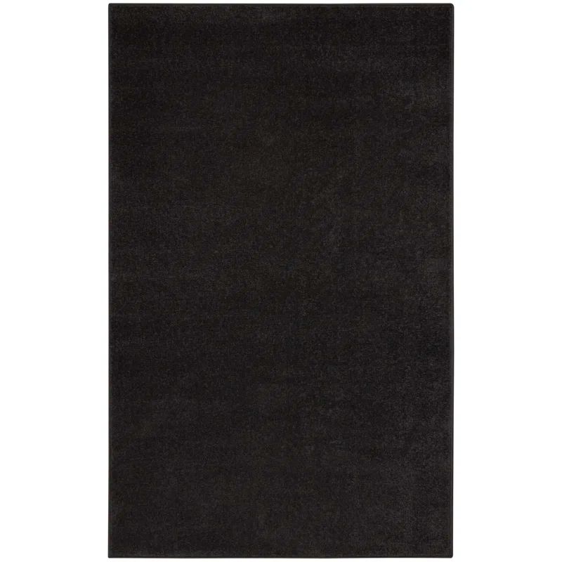 Essential Modern Black 3' x 5' Easy-Care Outdoor Rug