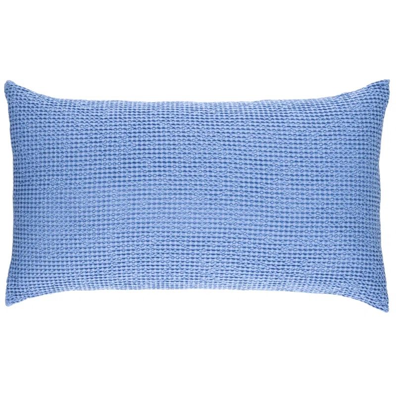 King Size French Blue Cotton Embroidered Sham