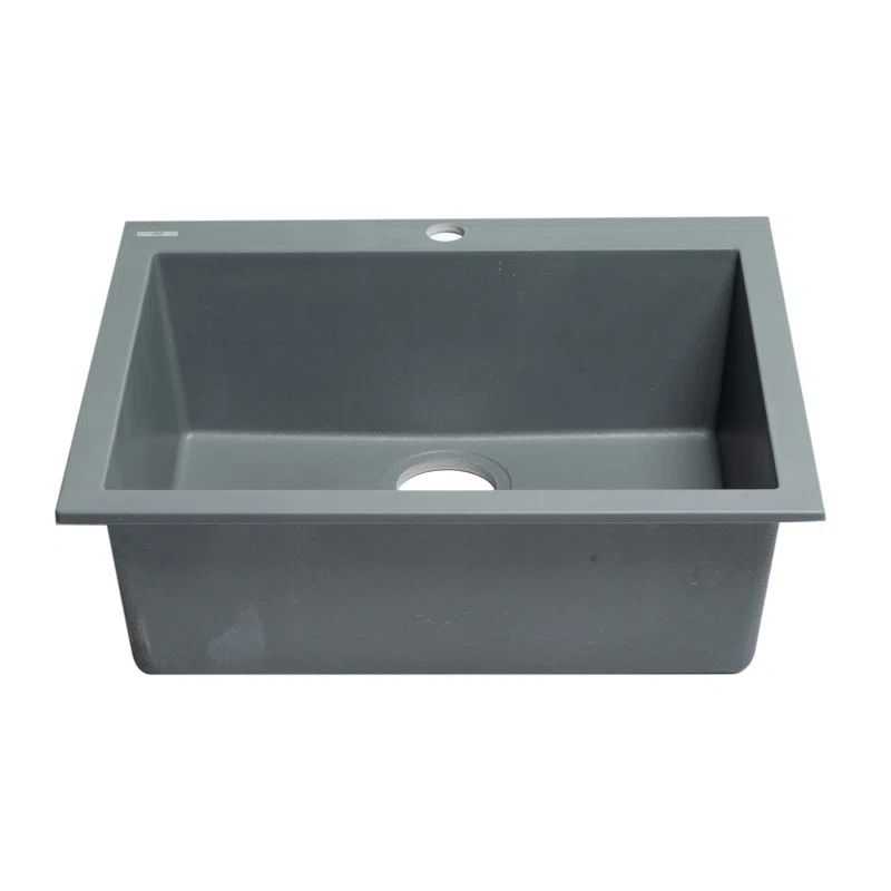 Titanium Gray Granite Composite Single Bowl Kitchen Sink