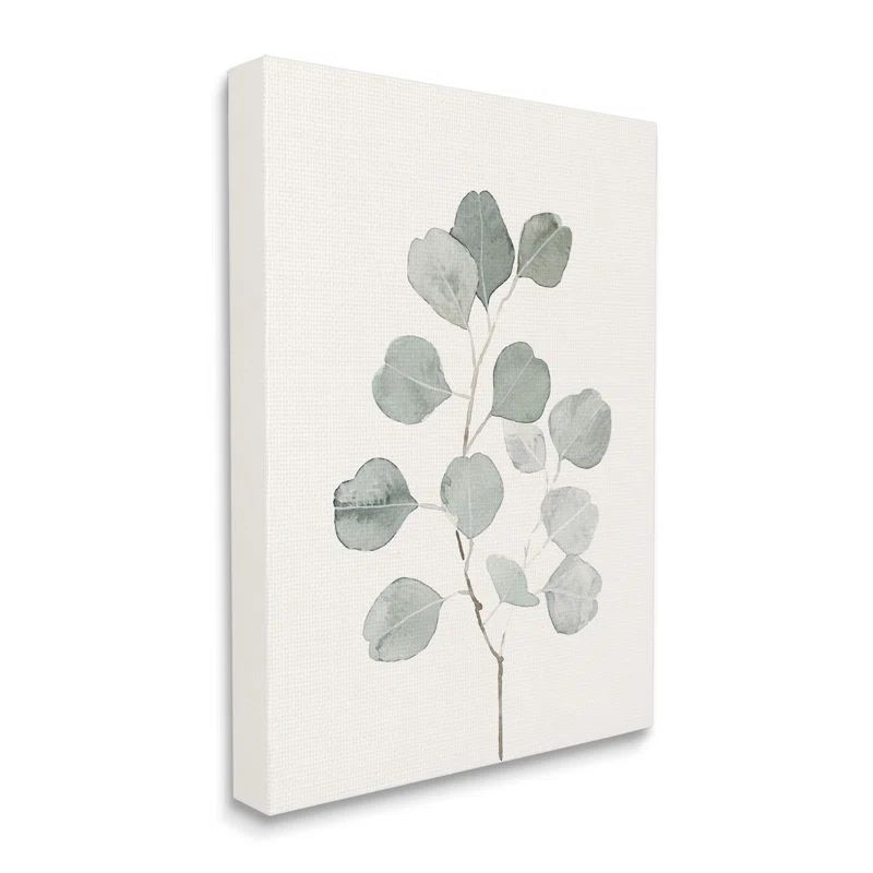 Sage Botanical Stem Delicate Leaf Plant Canvas Art, 24 x 30