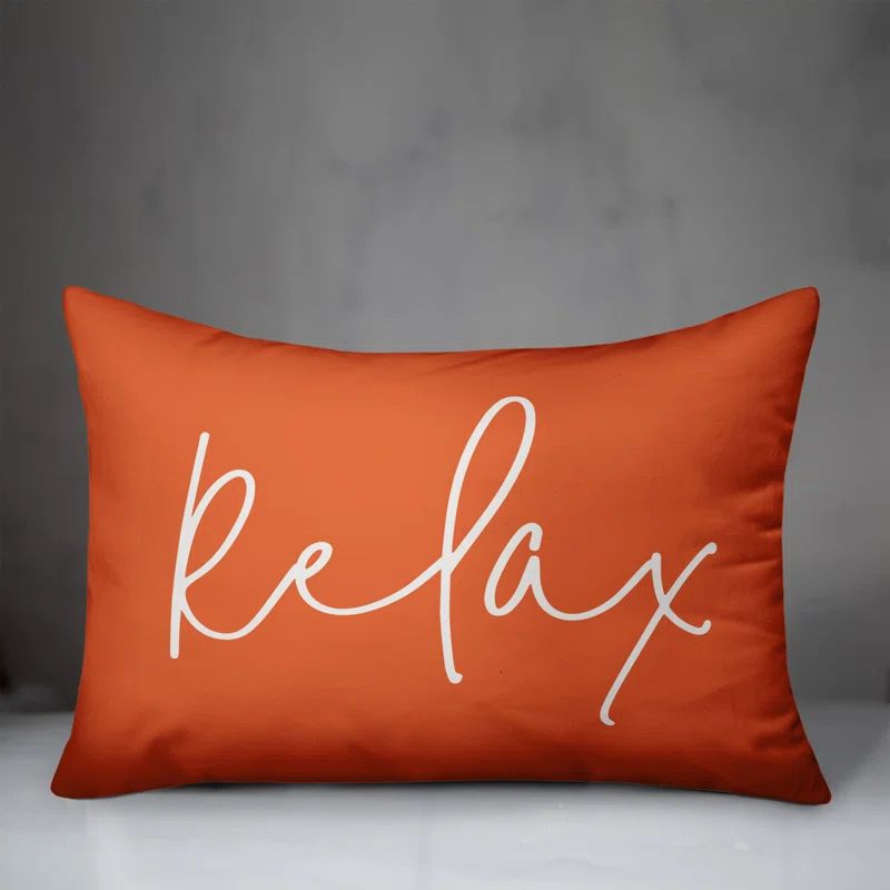 Relax Orange 14x20 Indoor/Outdoor Polyester Pillow