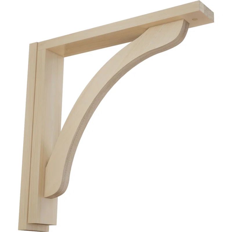 Reece 14.25" Hand-Carved Rubberwood Decorative Bracket