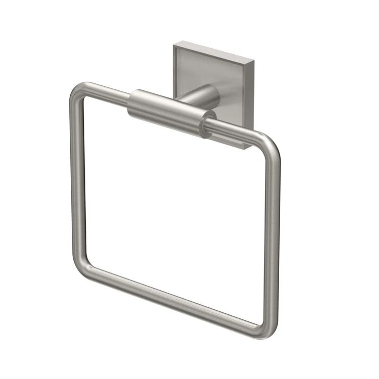 Chrome Square Wall Mounted Towel Ring for Bathroom