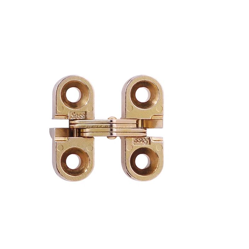 Satin Brass Invisible Hinges for Cabinets with Zinc Construction