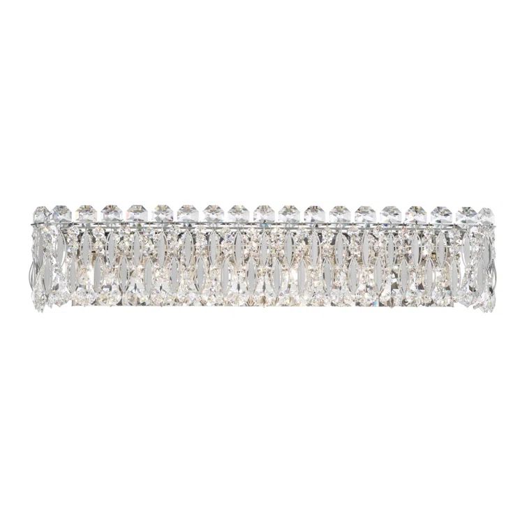 Stainless Steel and Crystal 6-Light Vanity Sconce