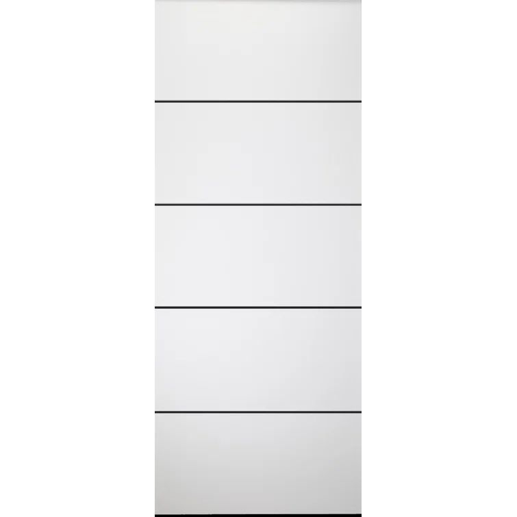 Polar White Pine Composite Interior Door Slab with Aluminum Strips