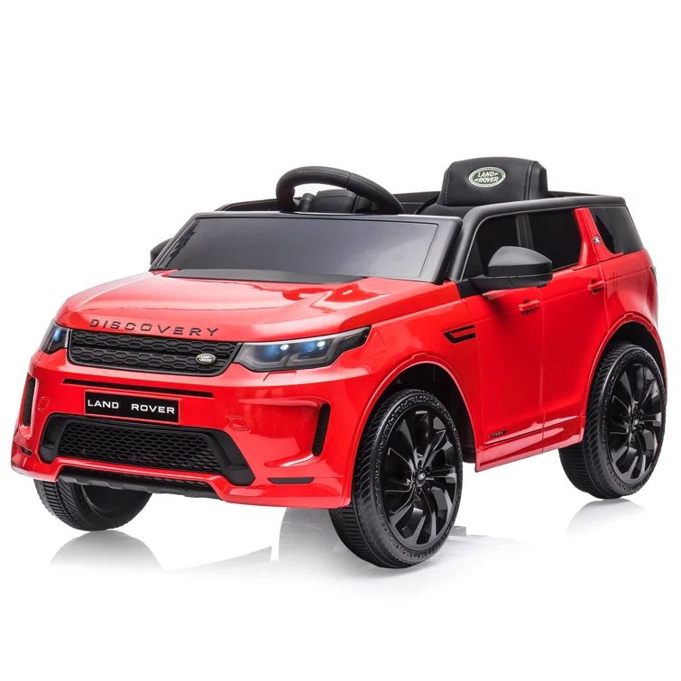 Red 12-Volt Land Rover Kids Ride-On Truck