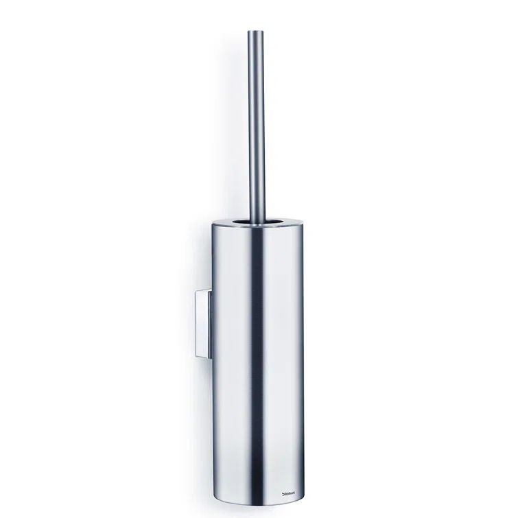 Tall Matt Stainless Steel Wall Mounted Toilet Brush and Holder