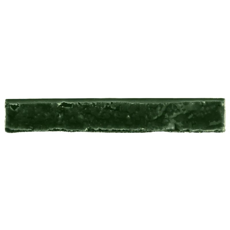 Virtuo Emerald Green Polished Ceramic Bullnose Tile Trim 2x10