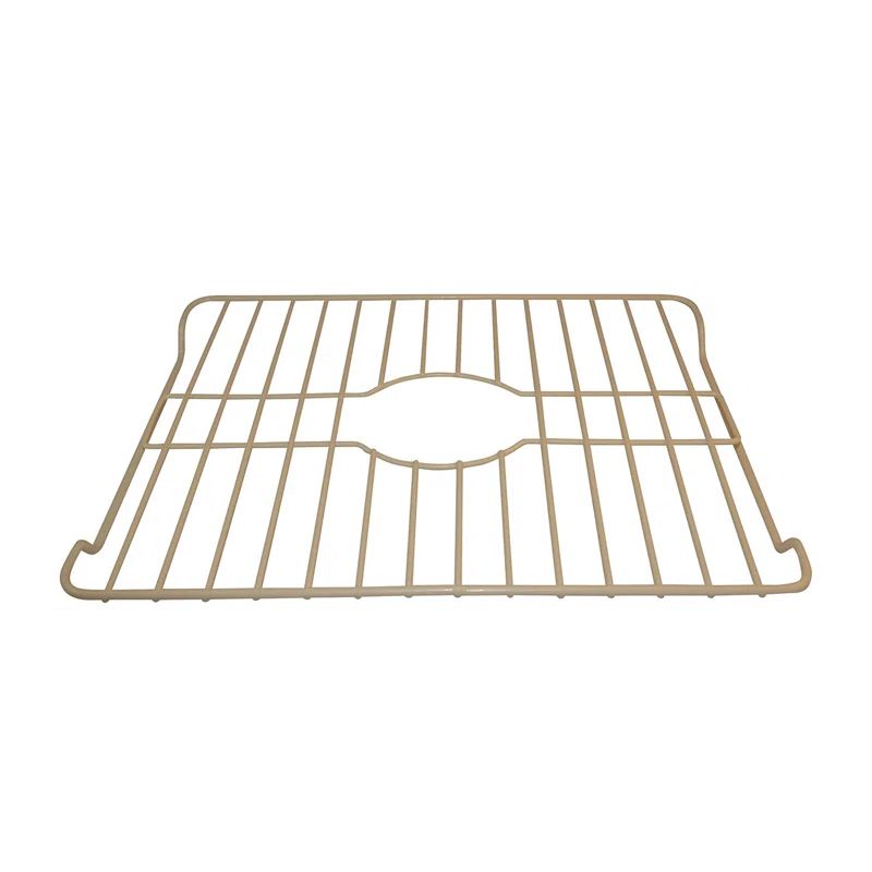 Almond Coated Steel Medium Sink Protector with Center Opening