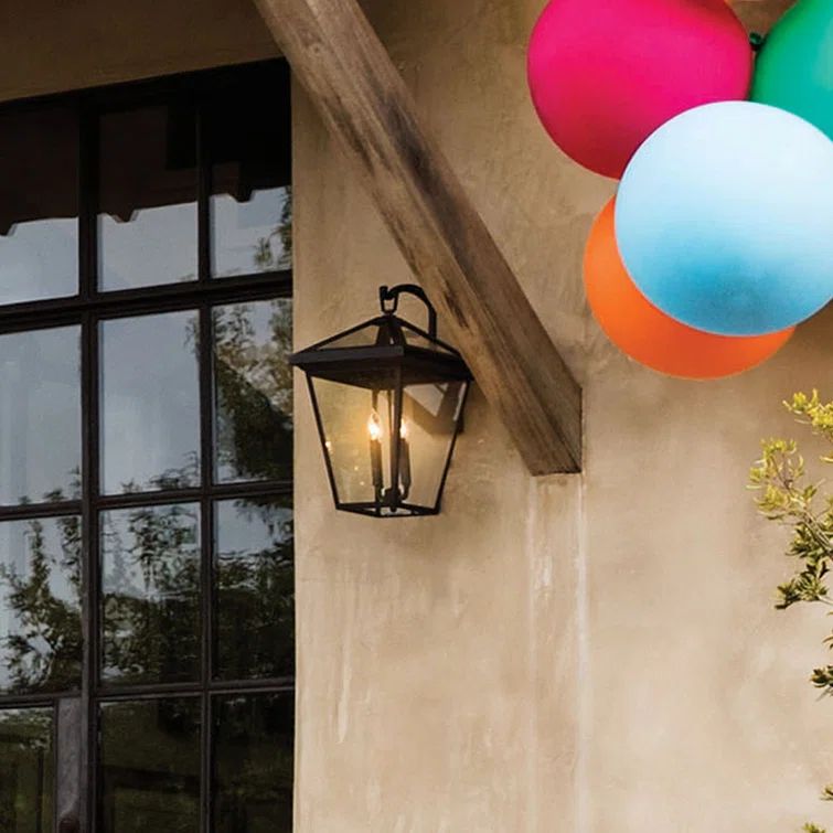 Estate Series Alford 4-Light Outdoor Wall Lantern in Museum Black