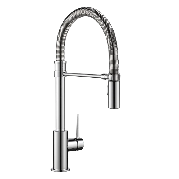 Sleek Chrome Pull-Down Kitchen Faucet with Magnetic Docking