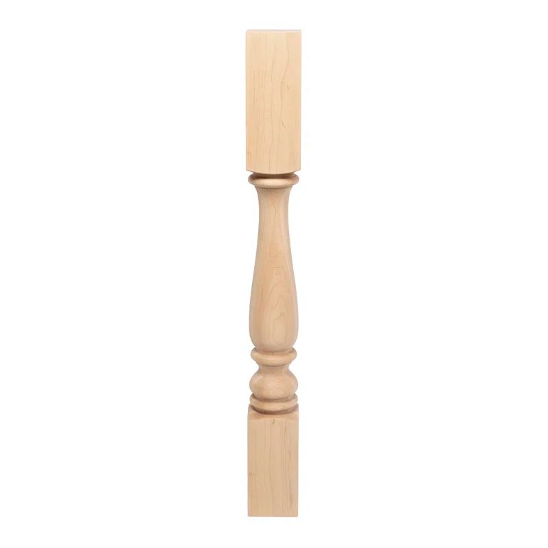 Unfinished Maple Traditional Full Round Kitchen Island Leg