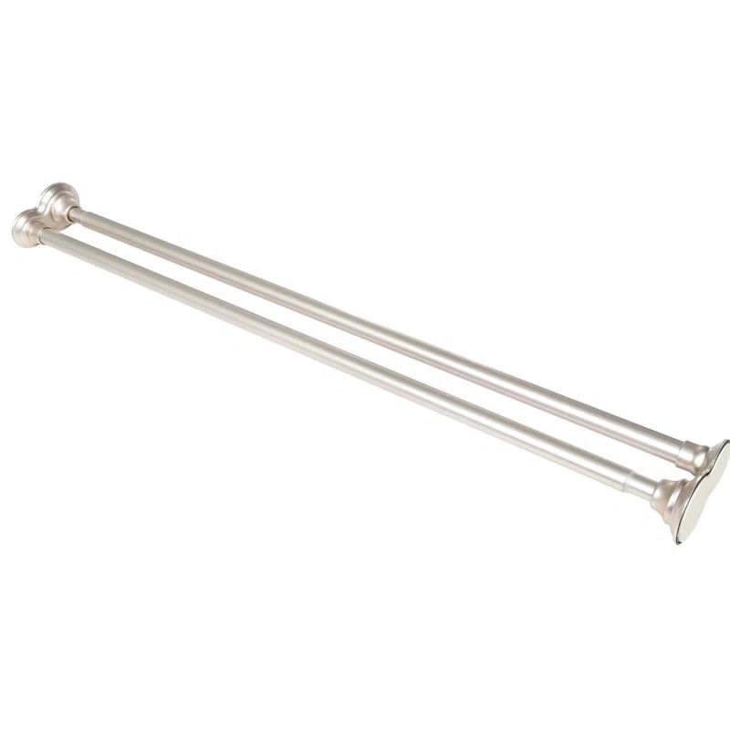 72'' Rustproof Aluminum Tension Shower Curtain Rod with Rubber End Caps