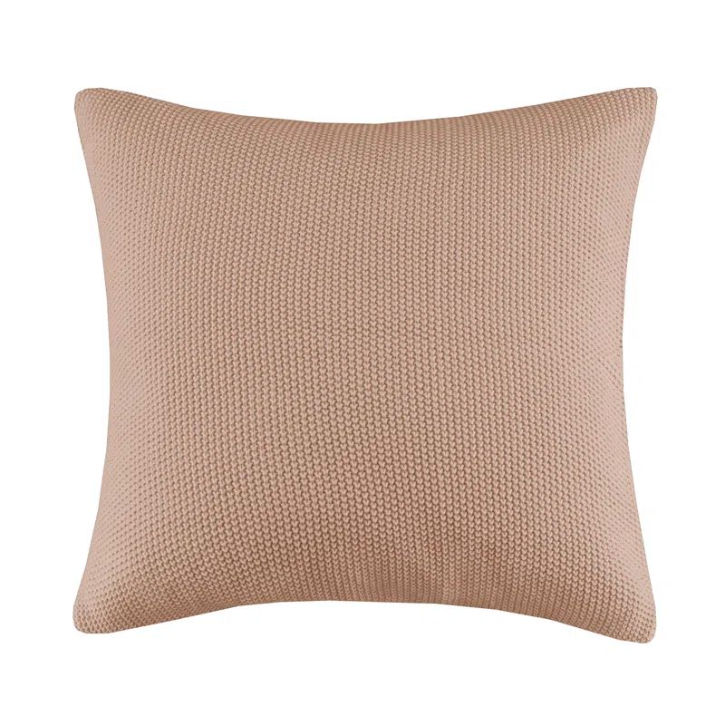 20" x 20" Brown Acrylic Knit Square Pillow Cover