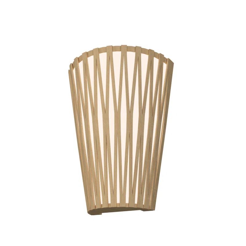 Maple Wood Modern LED Flush Mounted Sconce