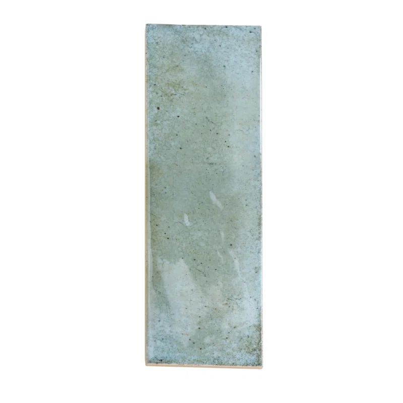 Glossy Distressed Blue Ceramic Subway Tile 2.58'' x 7.9''
