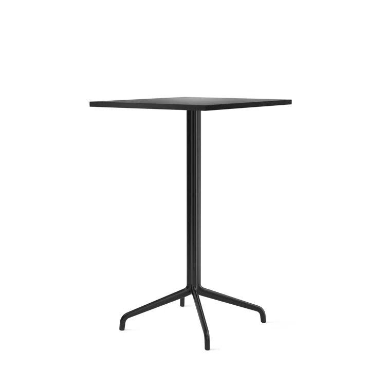 Charcoal Linoleum and Marble Rectangular Extendable Bar Table