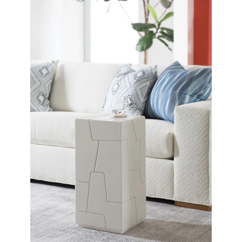 Mid-Century Modern White Oak Square Side Table