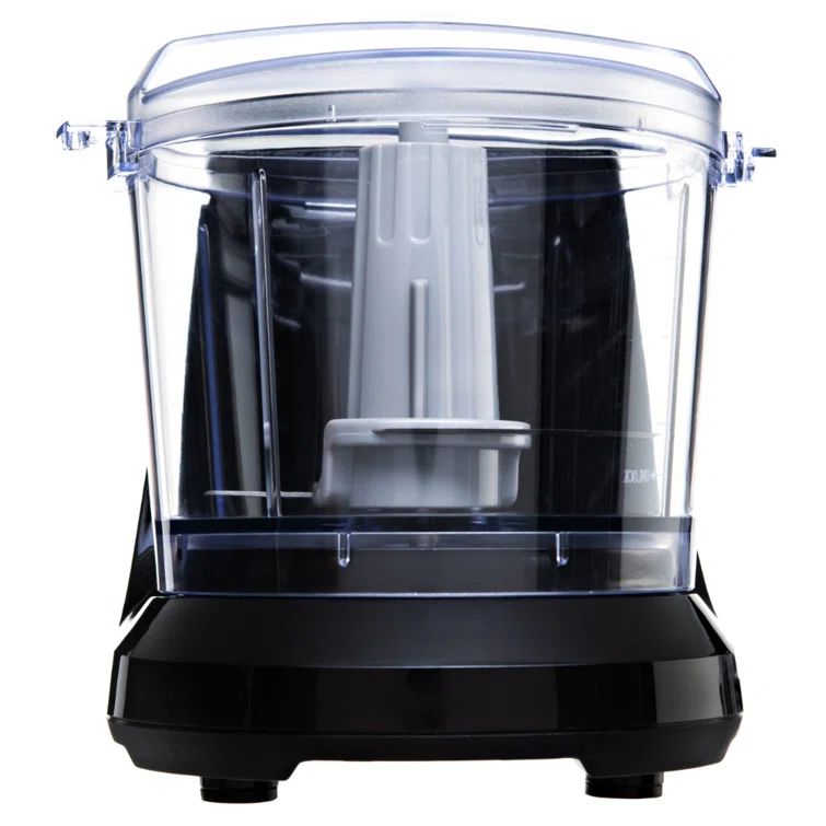 Black Compact 1.5-Cup Mini Food Processor with Stainless Steel Blades