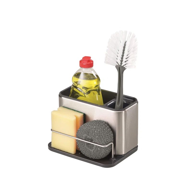 Brushed Stainless Steel Rectangular Sink Tidy
