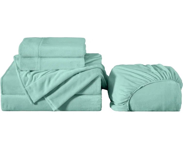 Twin Olive Flannel Deep Pocket Sheet Set