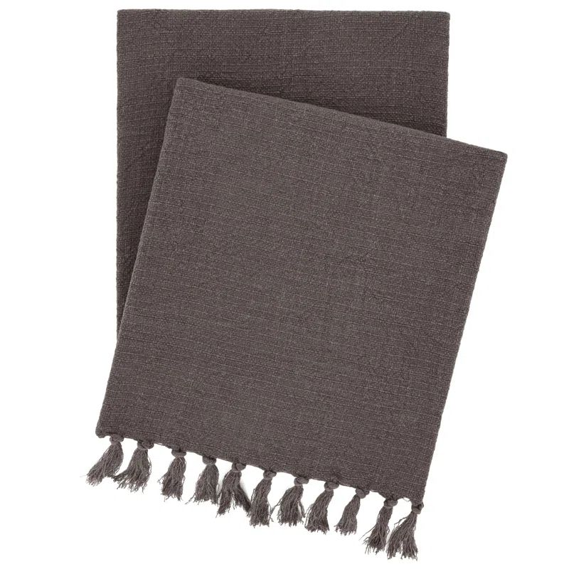 Evelyn Linen Iron Hand-Woven Throw Blanket by Marie Flanigan