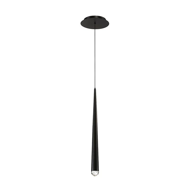 Cascade Aged Brass and Crystal LED Indoor/Outdoor Pendant Light