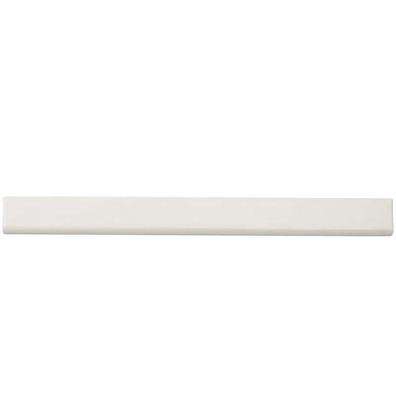 Capetown White Polished Ceramic Bullnose Tile Trim 2" x 20"