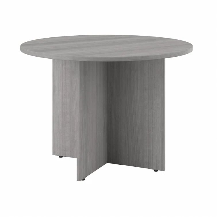 42" Platinum Gray Thermally Fused Laminate Round Conference Table