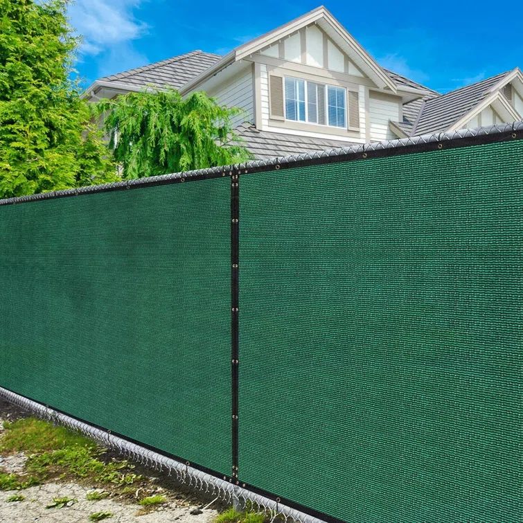 Green Heavy Duty Fence Privacy Screen with Copper Grommets