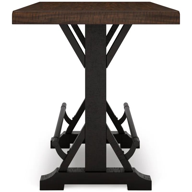 Valebeck 60" Brown and White Reclaimed Wood Counter Height Dining Table
