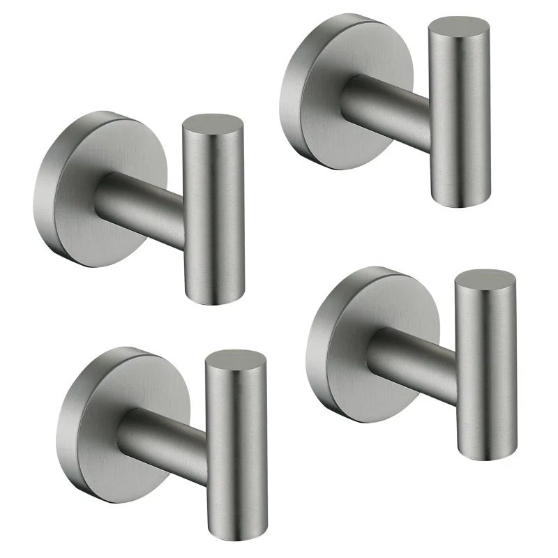 Brushed Nickel Stainless Steel Wall Mounted Towel Hooks Set