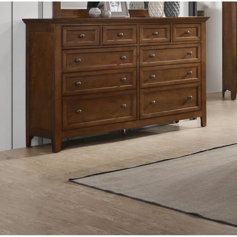 San Mateo 60" Brown Solid Wood 10-Drawer Dresser