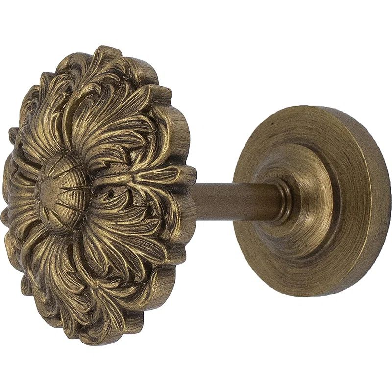 Renaissance Gold Metal and Resin Curtain Holdback Set