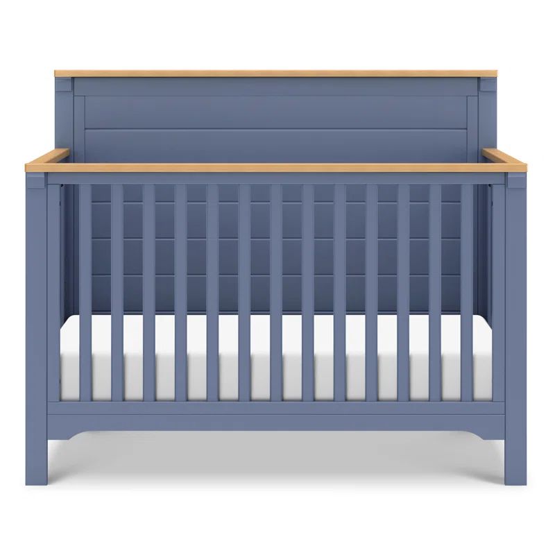 DaVinci Shea Blue and Honey Wood Convertible Crib