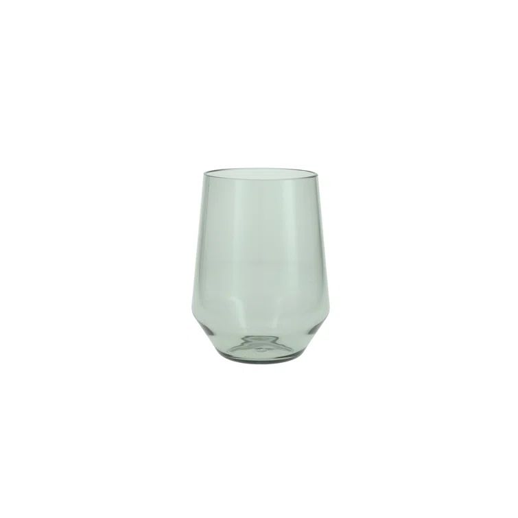 Fortessa Sage Green Shatter-Resistant Stemless Wine Glass Set